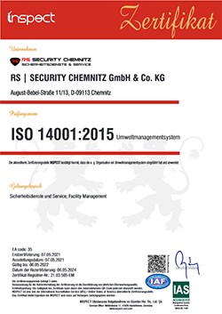 Anforderungen nach ISO 77200:2008-05 im Bereich Sicherheitsdienste und Service, Facility Management werden erfüllt